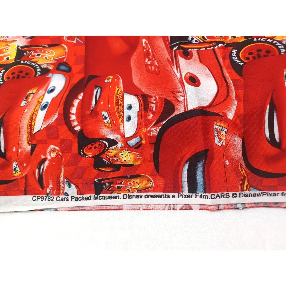Cars Packed Mcqueen Disney Pixar 2014 Red Cotton Fabric 1 Pc 30x42 Craft Sewing